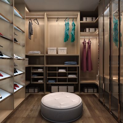 衣帽间，衣柜，衣服，裙子