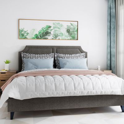 北欧双人床吊灯组合