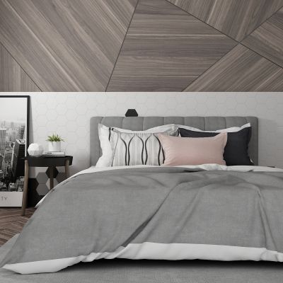 现代简约双人床