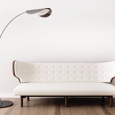 美式多人沙发落地灯组合