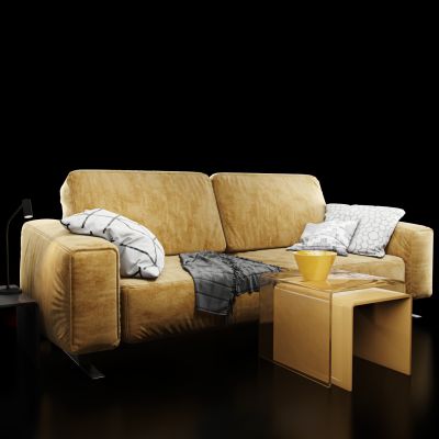 北欧多人沙发茶几组合