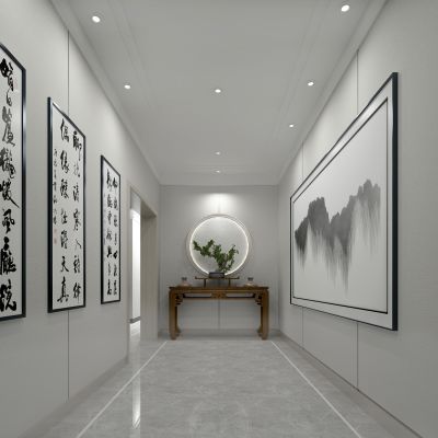 中式玄关走道