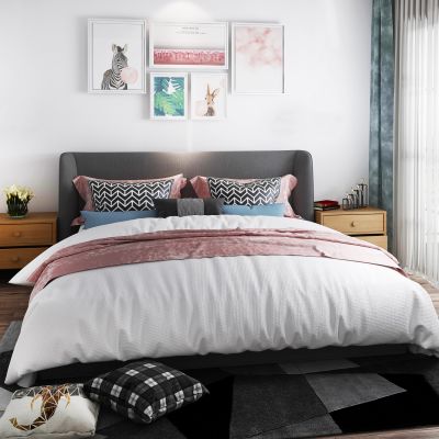 北欧简约床具挂画摆件组合