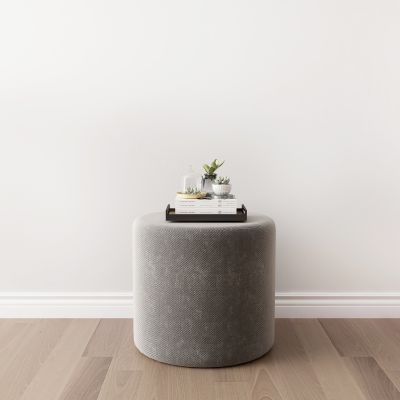 现代单人沙发凳书籍摆件组合