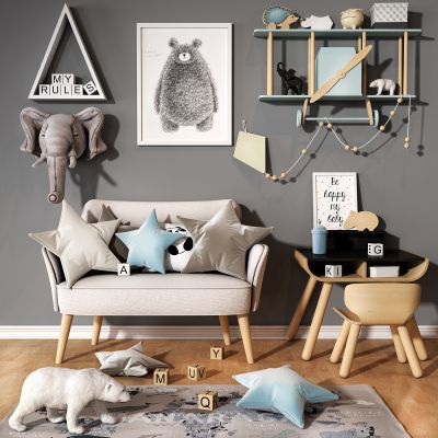 北欧沙发桌椅组合