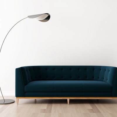 后现代多人沙发落地灯组合