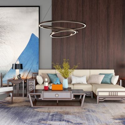 新中式沙发组合