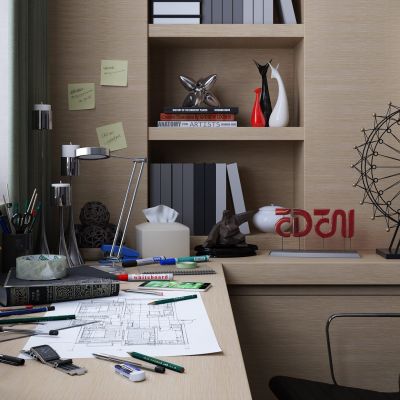 现代书桌椅工作台