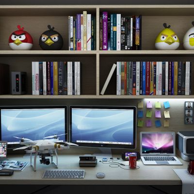 现代书桌椅工作台