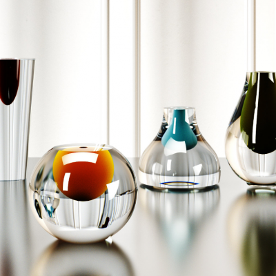 现代玻璃摆件陈设品