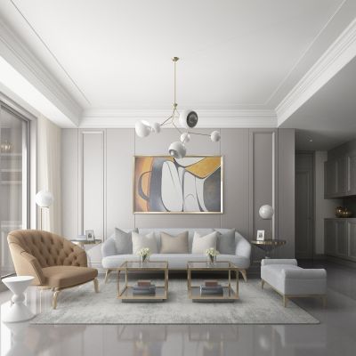 新古典客厅餐厅