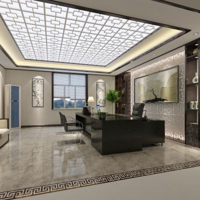 办公室，办公桌，大班台，空调