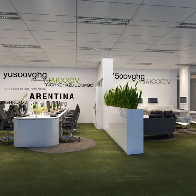 办公室，办公桌，大班台，皮革沙发