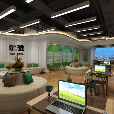 办公大厅，接待处，办公桌