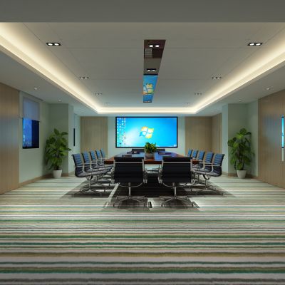 会议室，会议桌，投影仪