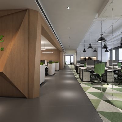 办公大厅，前台，办公桌