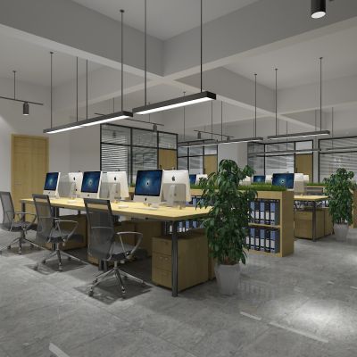 办公室，办公桌，办公大厅