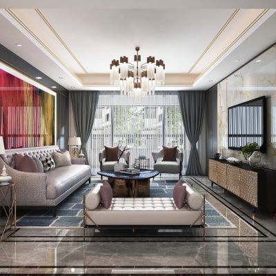 2011现代轻奢客厅