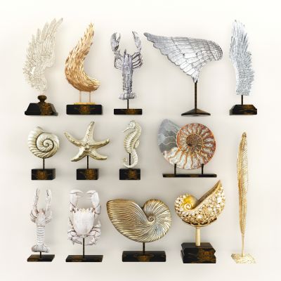 现代雕塑陈设品组合