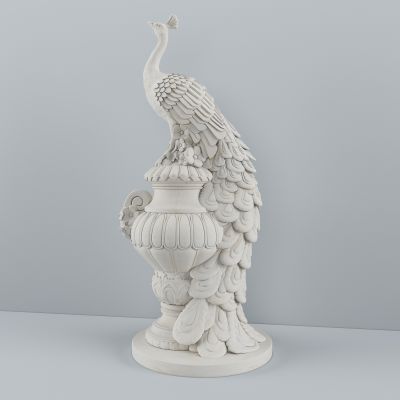 孔雀雕塑陈设品