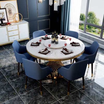 轻奢后现代餐厅餐桌椅