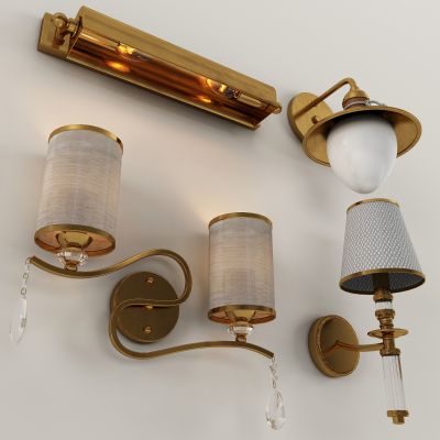 欧式简约风格壁灯组合