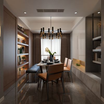 餐厅，餐桌，餐边柜