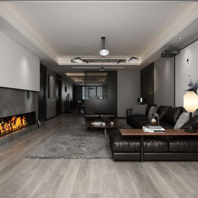 客厅，组合沙发，电视柜，电视墙，吧台