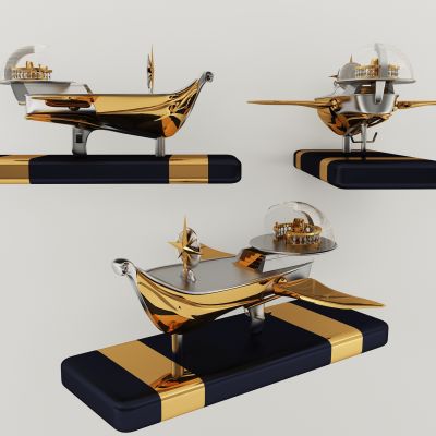现代航海船摆件