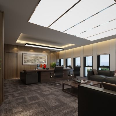 现代办公室大班台