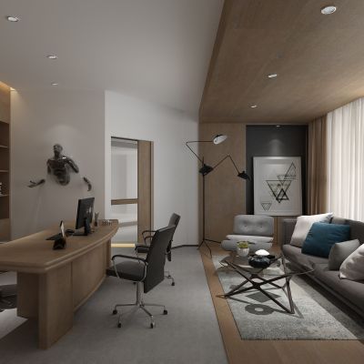 现代办公室大班台