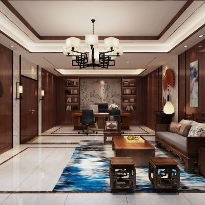 中式办公室大班台