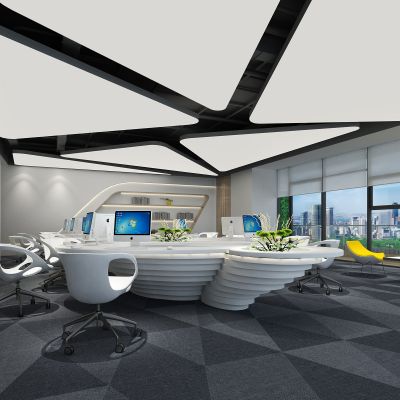 现代办公室大班台