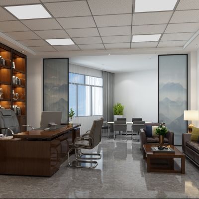 现代办公室大班台