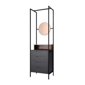 现代边柜抽屉镜子柜架