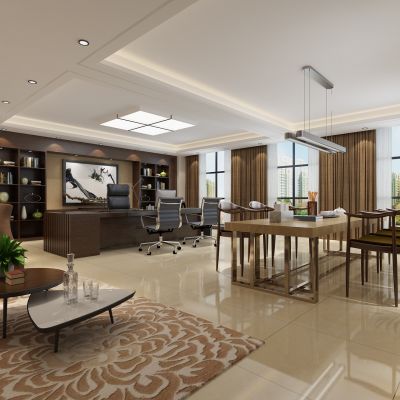 现代办公室大班台