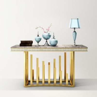 现代轻奢玄关台装饰台饰品