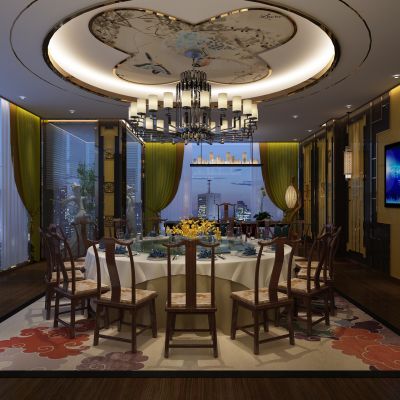 新中式餐厅包厢