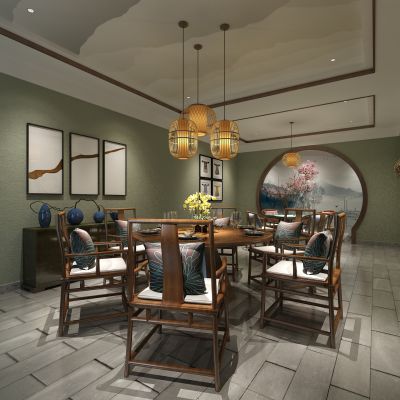 新中式餐厅包厢