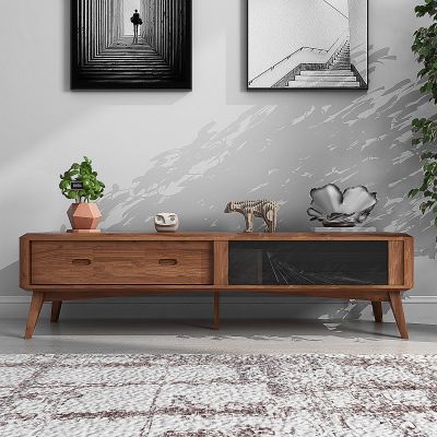 现代原木简约电视柜饰品