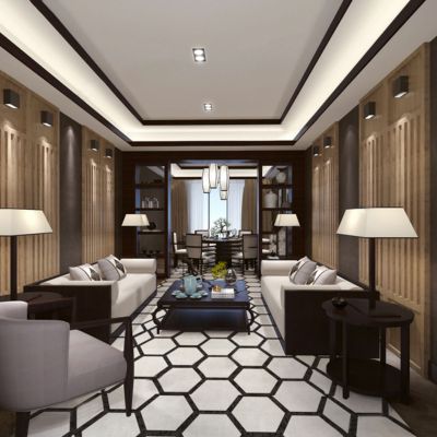 新中式会客厅餐厅