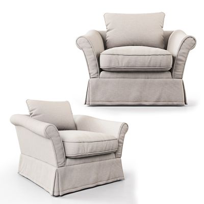 现代美式单人沙发