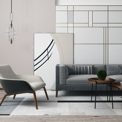 现代沙发茶几组合