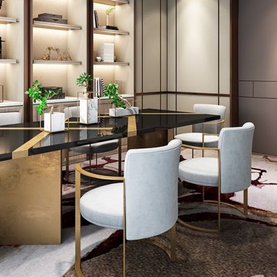 曼图设计-绿地海悦售楼中心现代洽谈区