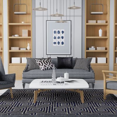 现代沙发茶几组合