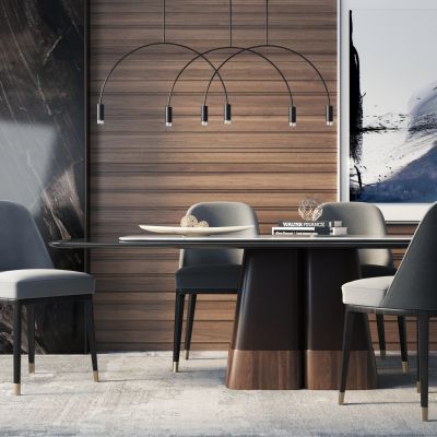 现代餐桌椅组合