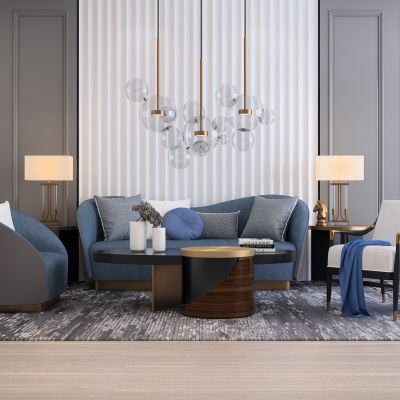 现代布艺组合沙发