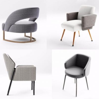 现代沙发椅子组合