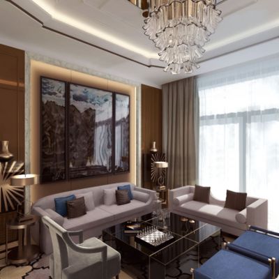 后现代客厅会客厅