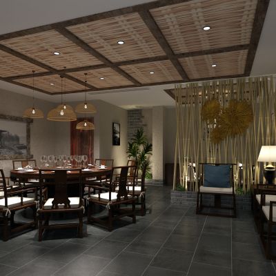 新中式餐厅包厢